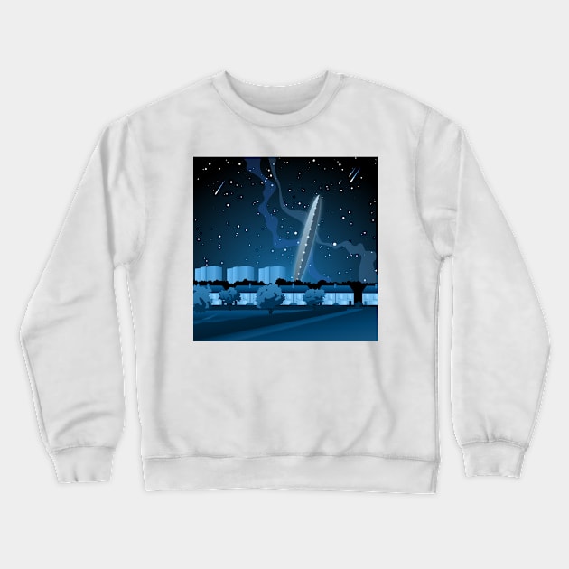 That UFO Podcast Textless (Winter / Square) Crewneck Sweatshirt by 33oz Creative